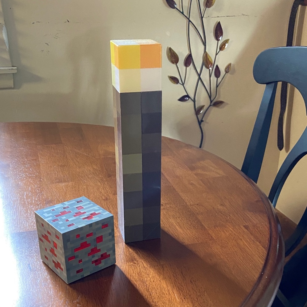 Minecraft Torch and Ore Block Set